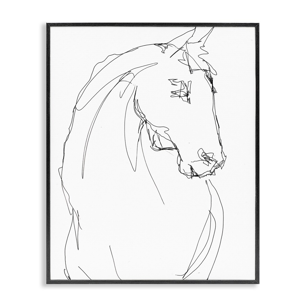 Stupell Industries Sketched Horse Contour Framed Giclee, design by Lorenzo Collective